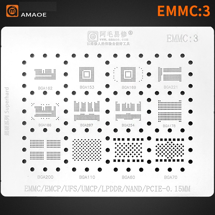 Vỉ làm chân bộ nhớ emmc/emcp android