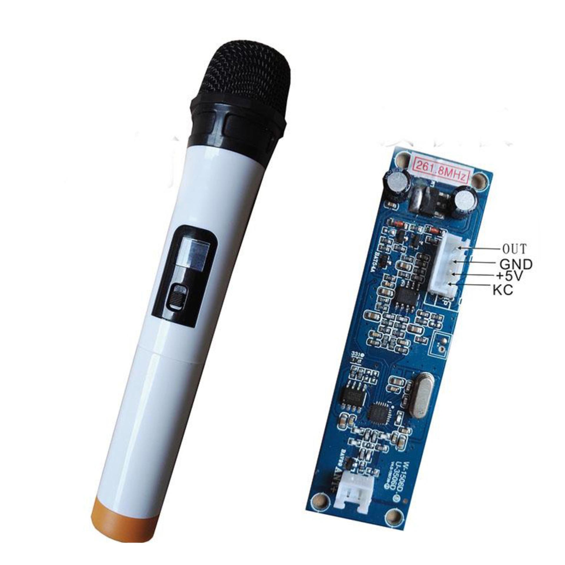 Mic hát karaoke không dây 1 Mic kèm mạch thu