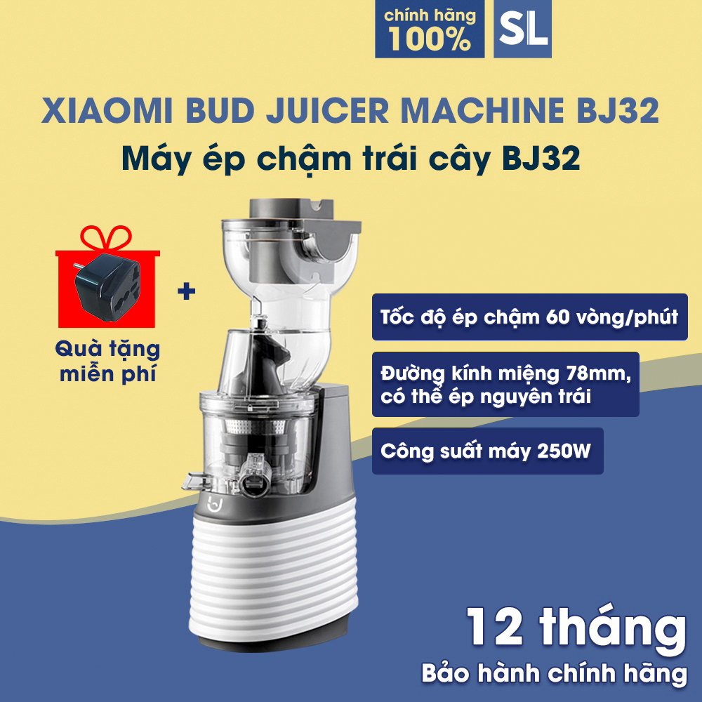 Máy ép chậm đa năng-máy ép chậm trái cây hoa quả rau củ xiaomi bud bj-32