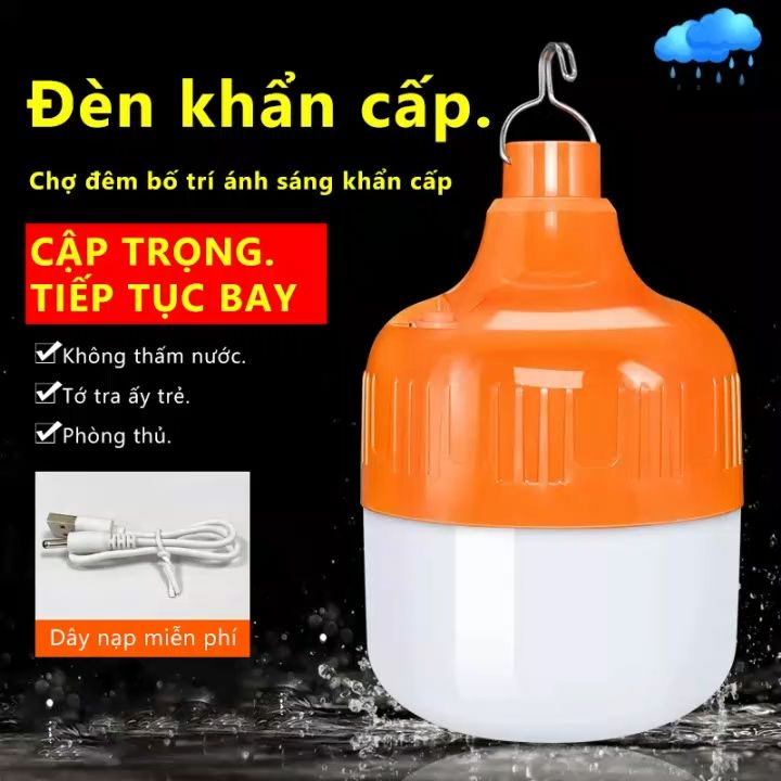 [SẠC TÍCH ĐIỆN THÔNG MINH] BÓNG ĐÈN LED TÍCH ĐIỆN SIÊU SÁNG 150W CÓ MÓC TREO TIỆN LỢI - BÓNG ĐÈN SẠC TÍCH ĐIỆN CÓ MÓC TREO TIỆN LỢI, CHẤT LIỆU NHỰA ĐỘ BỀN CAO, TUỔI THỌ SỬ DỤNG LÂU