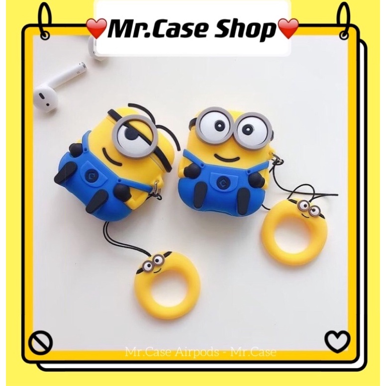 Case airpods 1/2 pro vỏ ốp đựng tai nghe minion siêu cưng