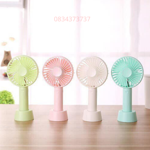 Quạt Mini cầm Tay Tích Điện 3 Chế Độ Gió Có Chân Đế Quạt Sạc Tích Điện USB mini Fan - Kèm Pin Cáp  Sản phẩm Phụ Kiện Hưng Hàsạc và Chân đế
