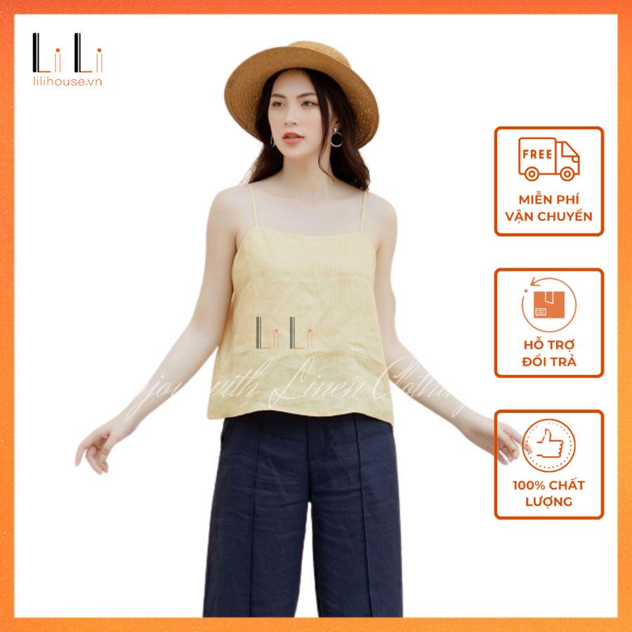 Áo hai dây nữ đẹp công sở mặc vest chất linen tưng dày co giãn mềm mát đi làm đi chơi có size
