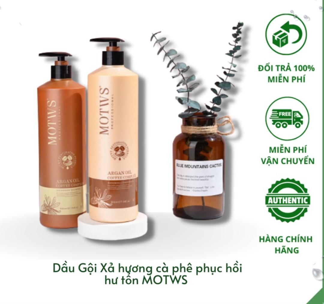 Combo dầu gội và xả thảo dược chống rụng tóc motws hương cà phê