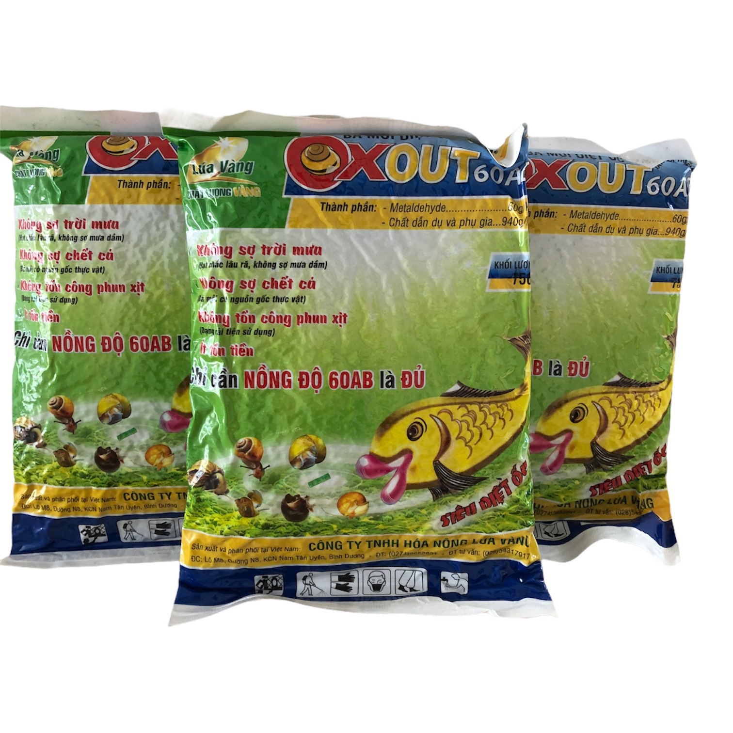Combo 5 gói diệt ốc 350g, diệt sạch ốc sên, ốc bươu vàng, ốc nhớt...