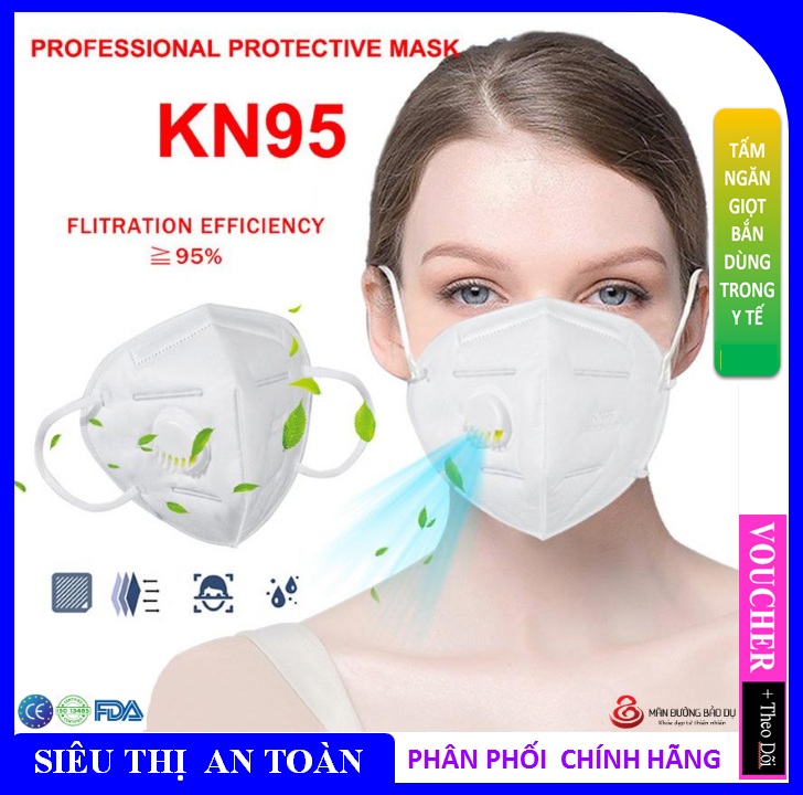 [ DEAL HOT CHỐNG DỊCH ] Khẩu Trang Y Tế 3D Mask KN95 Có Van Thở Chống Dịch, Lọc Bụi Mịn, Ô Nhiễm Không Khí - Hàng Chính Hãng
