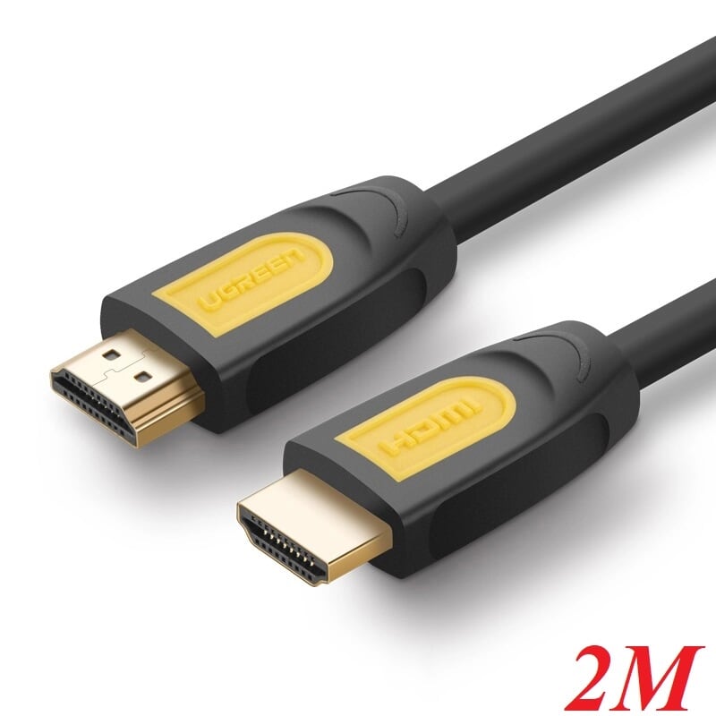Ugreen 10129 2m màu vàng cáp tín hiệu hdmi chuẩn 1.4 hỗ trợ phân giải 4k * 2k hd101