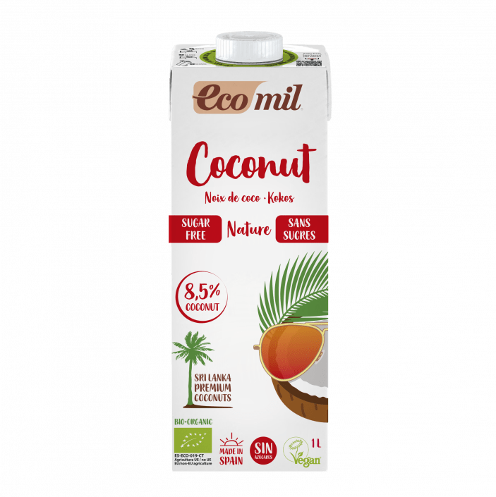 Sữa Dừa Không Đường Hữu Cơ Ecomil 1L