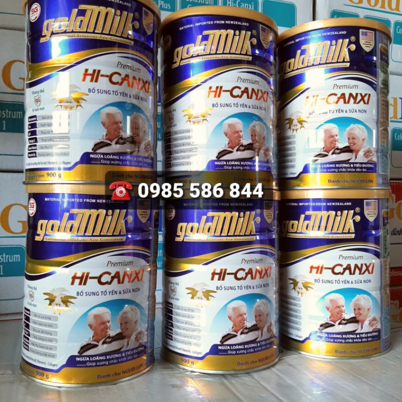6 Hộp Sữa Goldmilk Hi - Canxi 900G - Sữa Cho Người Già Xương Khớp