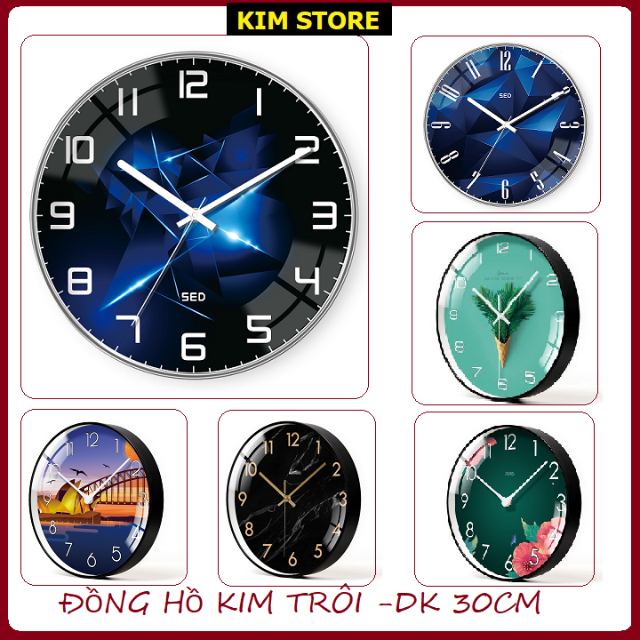 Đồng Hồ Treo Tường Đẹp Kim Trôi Cao Cấp Nhiều Mẫu Sang Trọng 30cm Kính Siêu Dày Hàng Quảng Châu Giá Rẻ