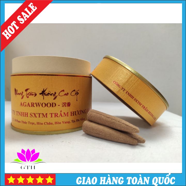 Nụ trầm hương đốt ⚜️chính hãng⚜️ nụ trầm hương đốt gth hộp vàng/ viên nhỏ