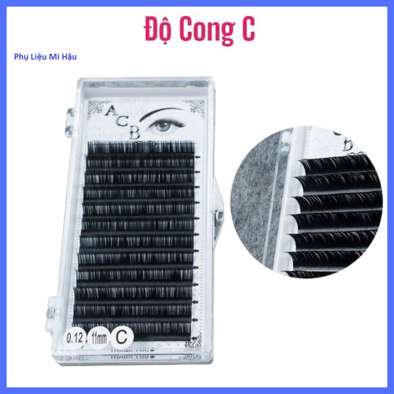 Mi Khay ACB Độ Cong C Chất Mi Silk Hàn, Mềm Dễ Bắt Keo, Nối Classic, Tạo Fan,Tập Nối_Mi ACB_Phụ Liệu Mi Hậu