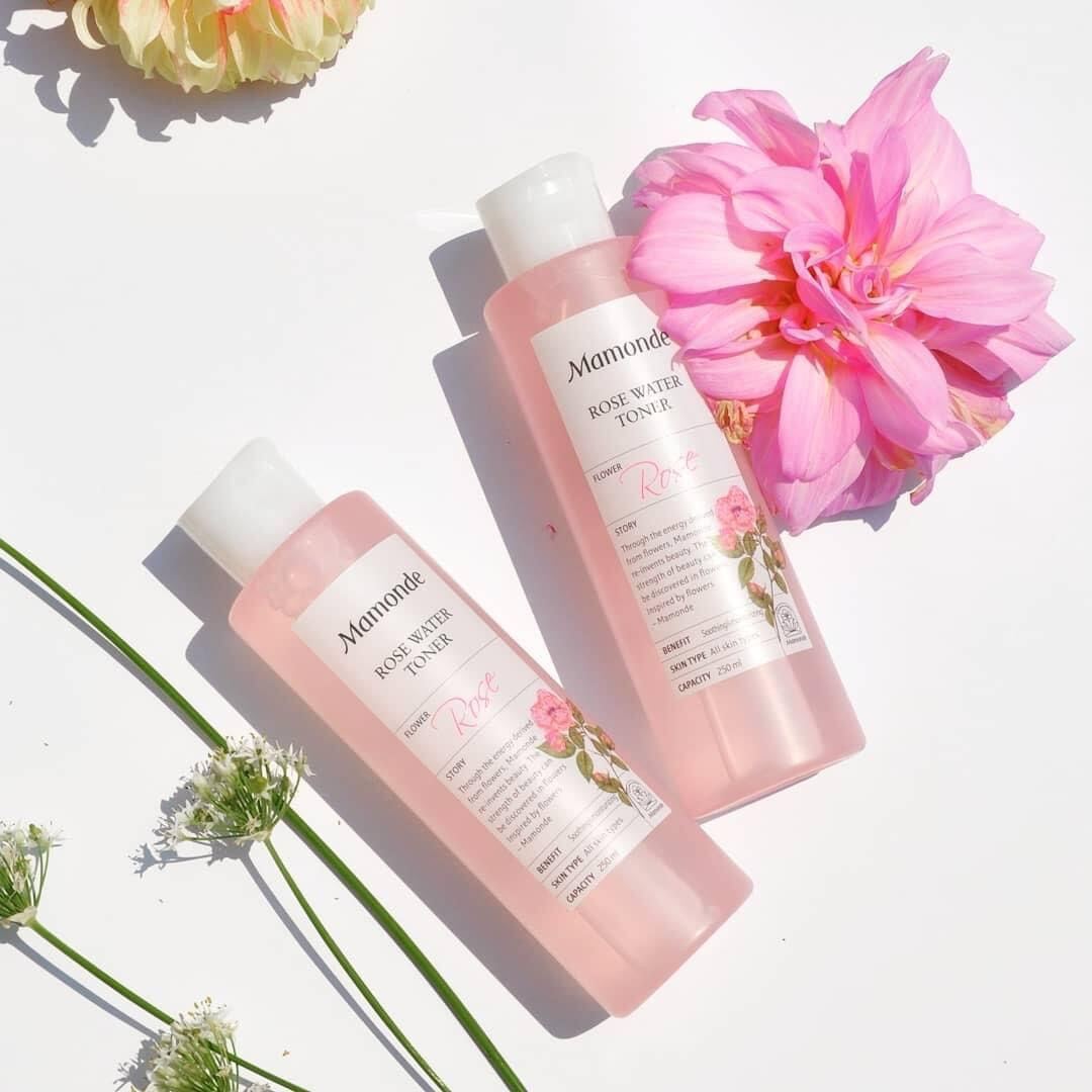 Nước Hoa Hồng Mamonde Rose Water Không Cồn Dưỡng Ẩm 250ml