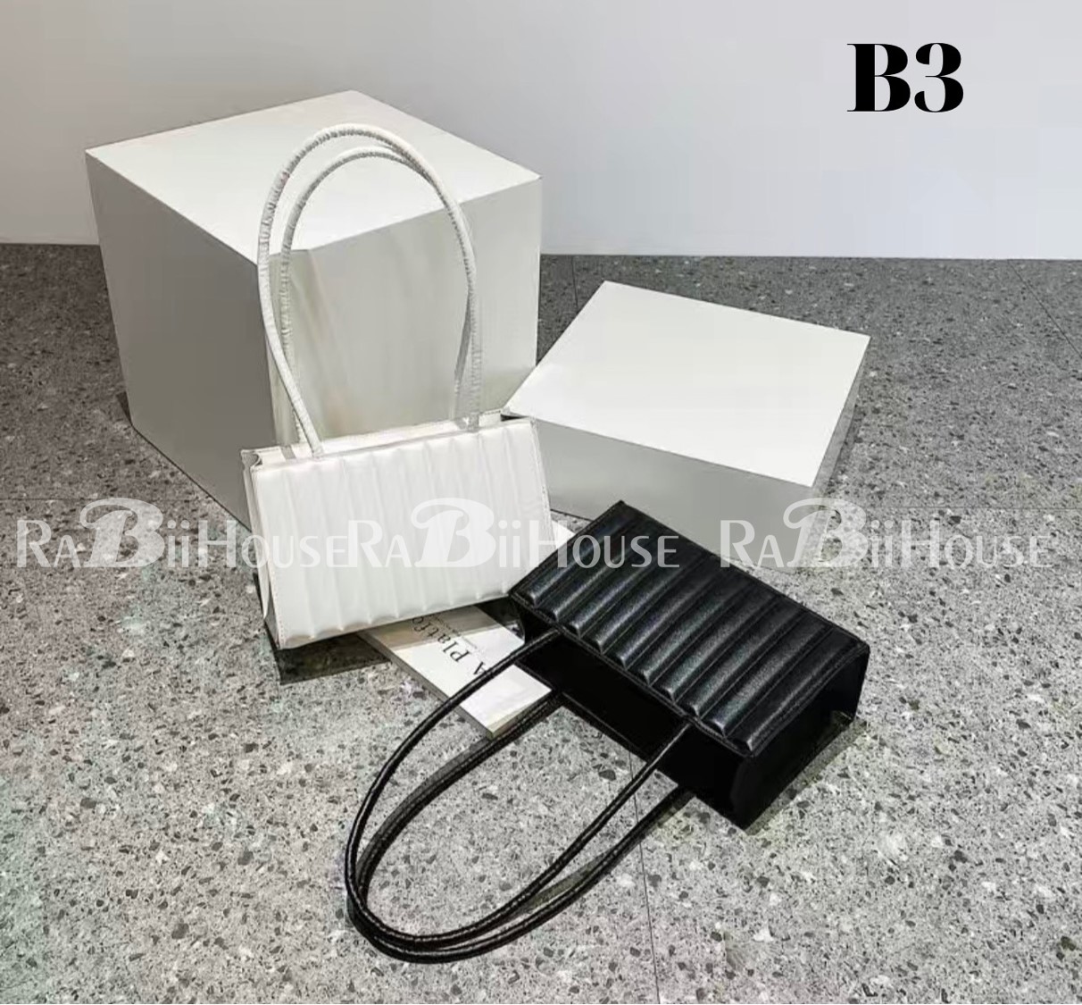 Túi xách thời trang nữ, Túi chữ Nhật sọc dọc size 20cm
