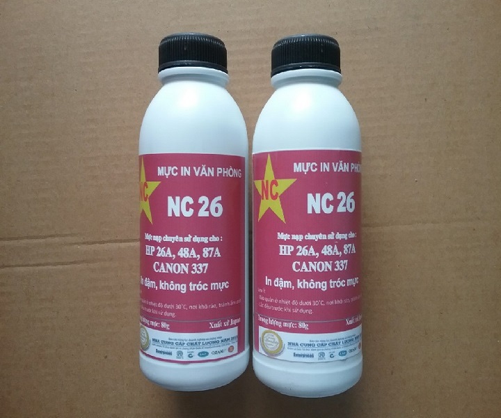 2 bình mực nạp Canon 052, 212DW, 214dw, 215dw, 421DW, MF426dw, 424dw, 429dw. Là chai, hủ mực bơm, đổ in rất đậm cho hộp mực máy in 80gr