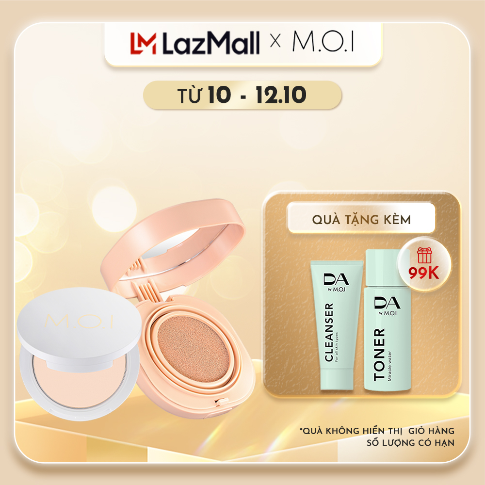 Combo phấn nước baby skin + phấn phủ no.2 + sữa rửa mặt & toner minisize m.o.i
