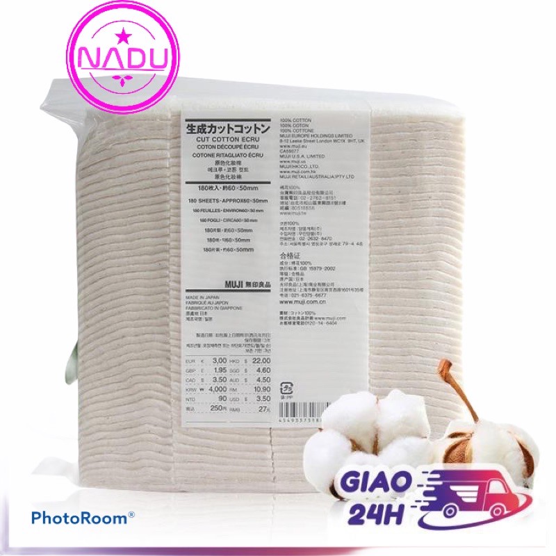 Bông Tẩy Trang Muji Hàng Nhật Nội Địa  Bông Tẩy Trang Organic  Bông Vape