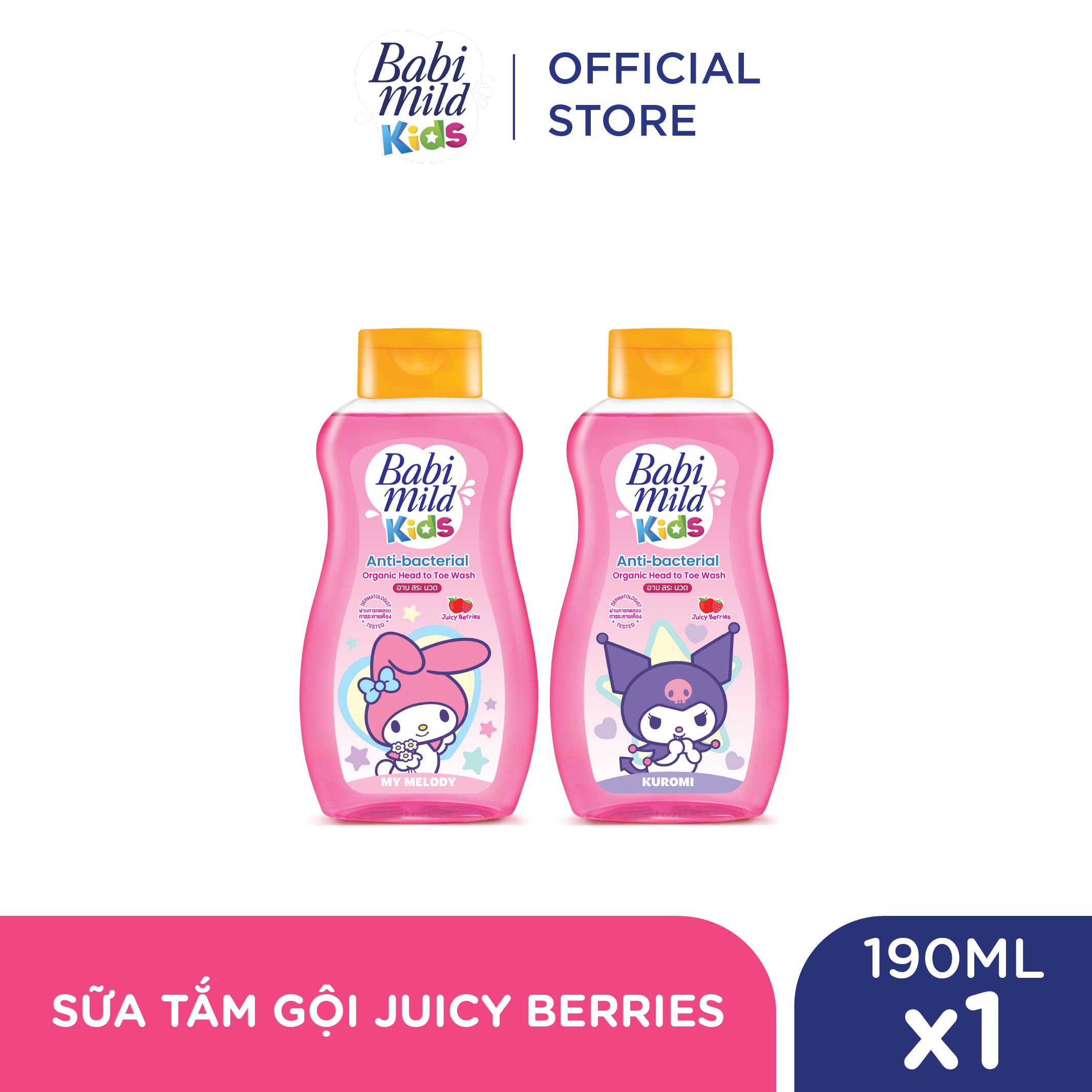 Sữa tắm gội toàn thân trẻ em Babi Mild Kids 190ml