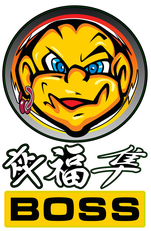 Logo BOSS dán gầm xe máy , tặng kèm logo chữ hán dán đầu xe cực đẹp , chất liệu decal Mccal xịn , độ bóng cao , độ dính tốt , không bay màu , dễ dán tại nhà