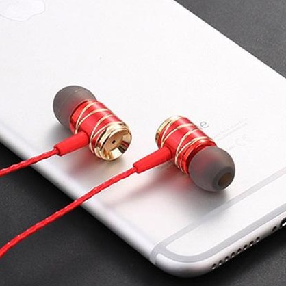 Tai nghe Siri R16 Kim loại lõi Kép chống đứt-Bass cực hay âm thanh nổi-chân tròn 3.5 phù hợp tất cả các dòng máy -Có quà tặng