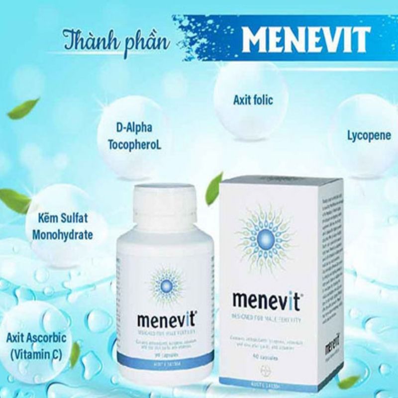 Viên uống Menevit- Viamin cho nam giới 30/90 viên của Úc, tăng chất lượng, số lượng tinh trùng