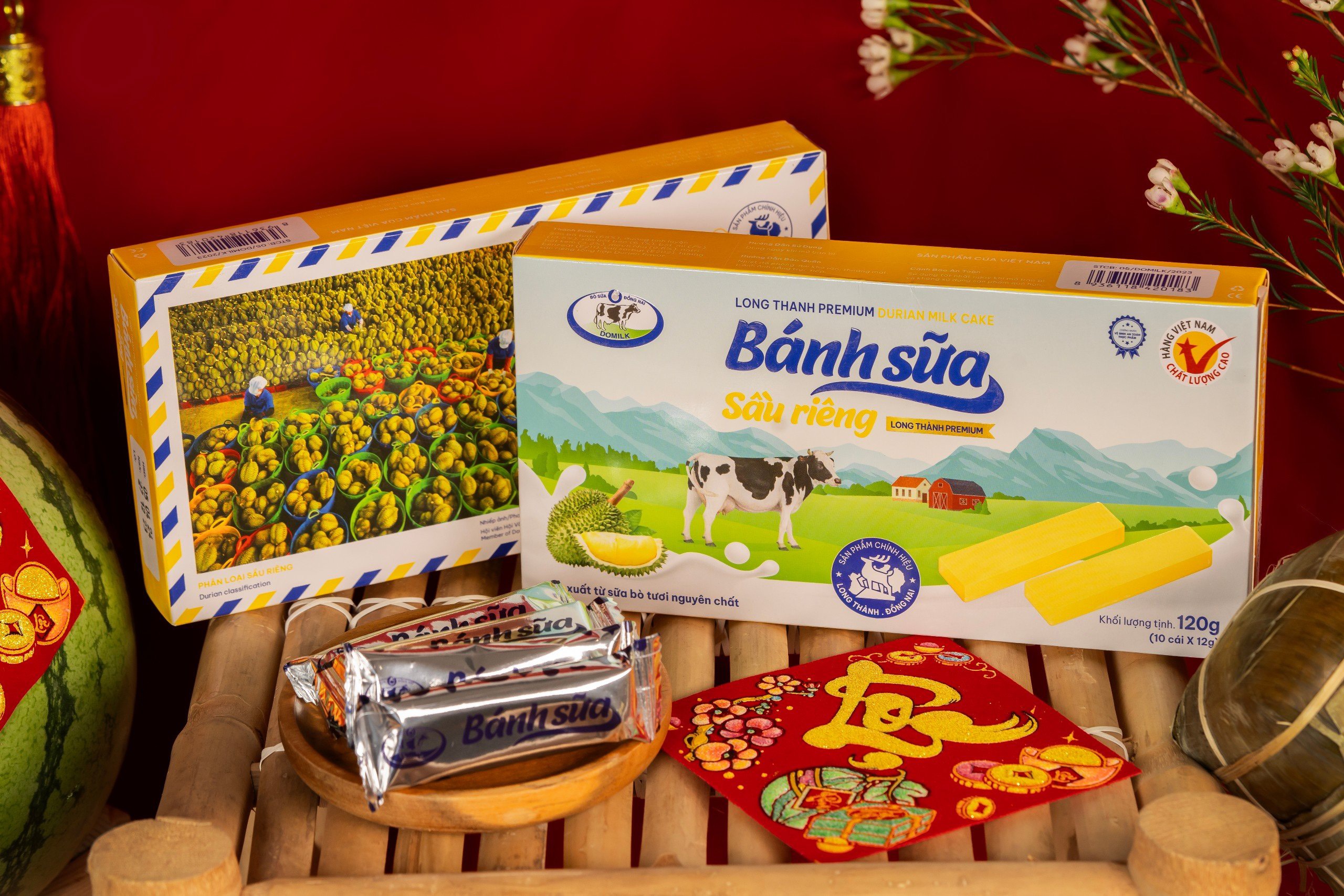 Combo 5+1 bánh sữa sầu riêng long thành premium 120 g