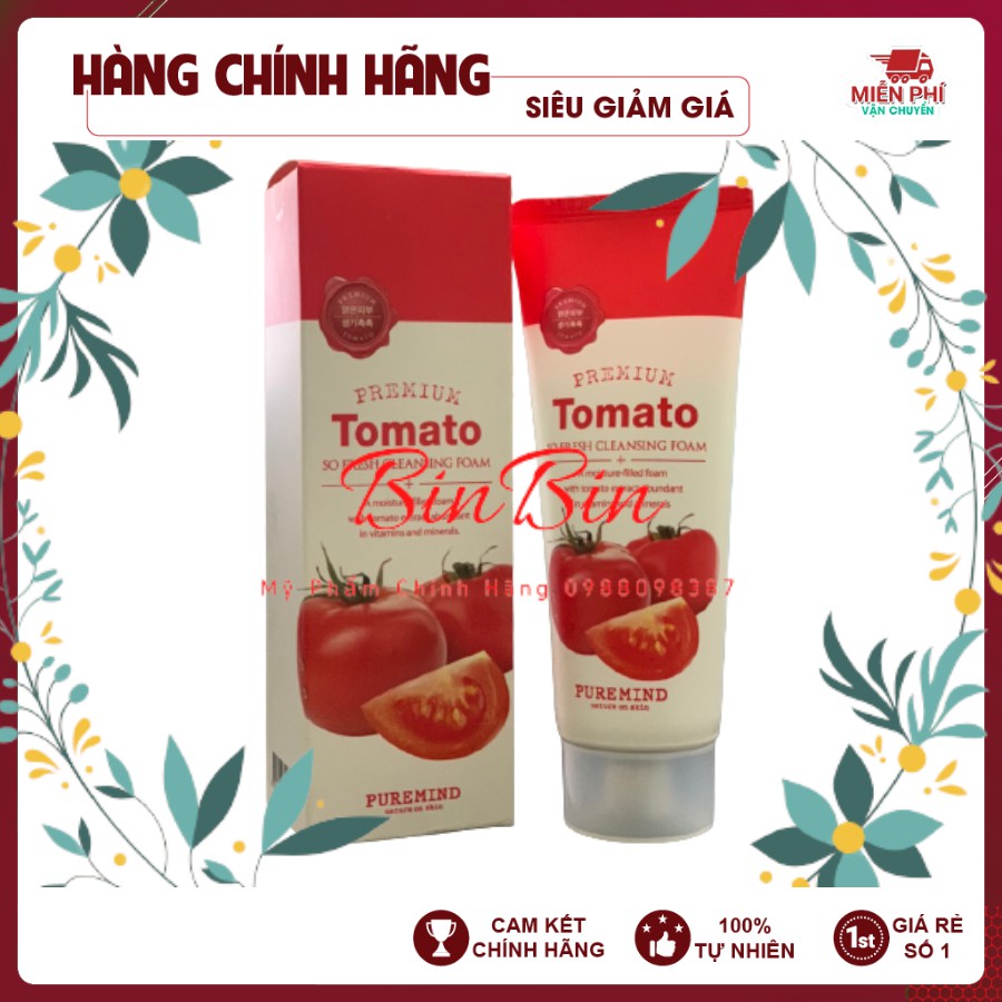 Sữa rửa mặt sạch sâu - sữa rửa mặt cấp ẩm từ Cà Chua Pure mind Hàn Quốc 100ml