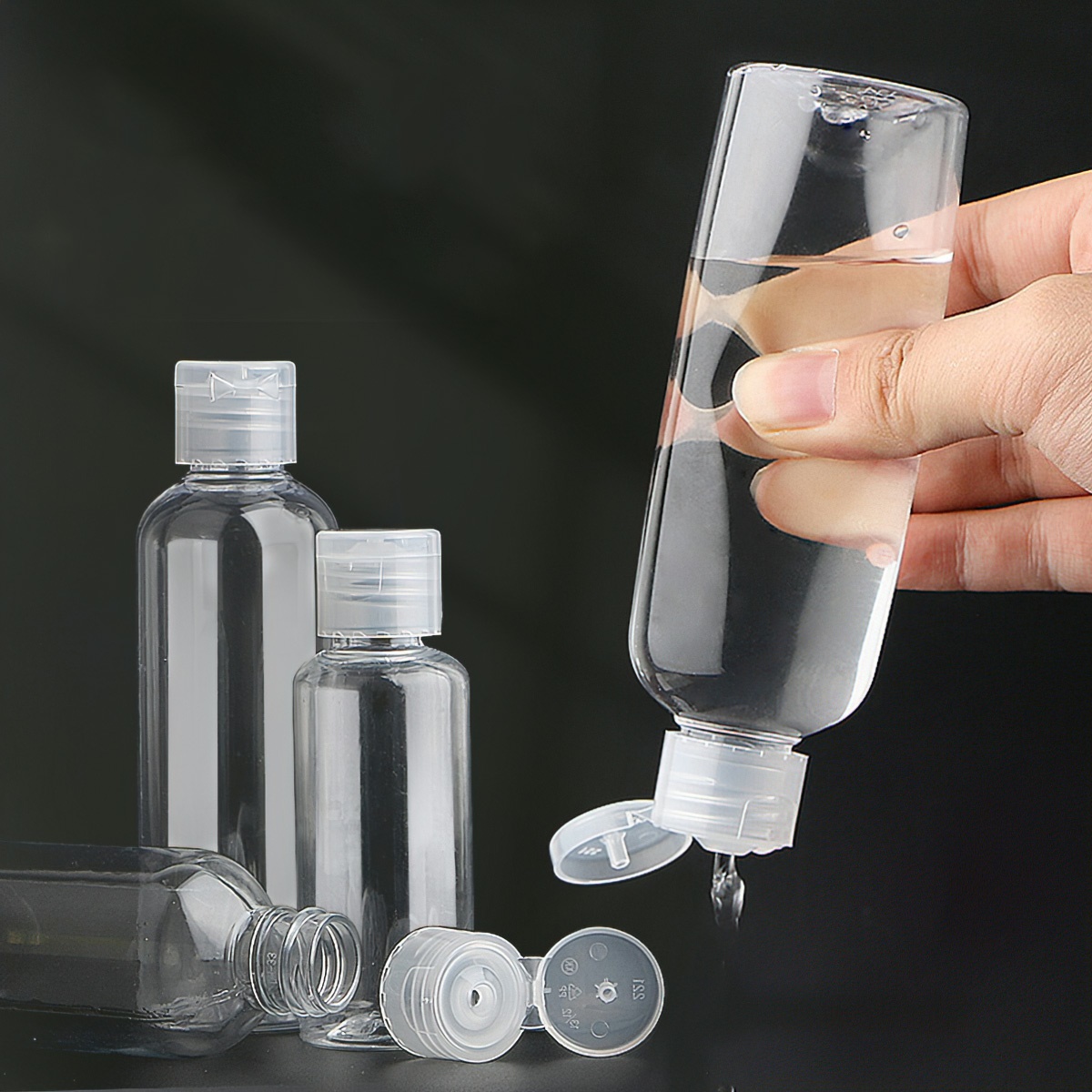 Combo10 Chai Nhựa Nắp Bật 5ML/10ML/20ML/30ML/50ML/60ML/80ML/100ML Đựng Gel Rửa Tay - Chai Nhựa Pet BIGBA