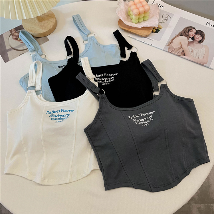 Áo bra hai dây phối vòng ôm body có đệm ngực thời trang quyến rũ