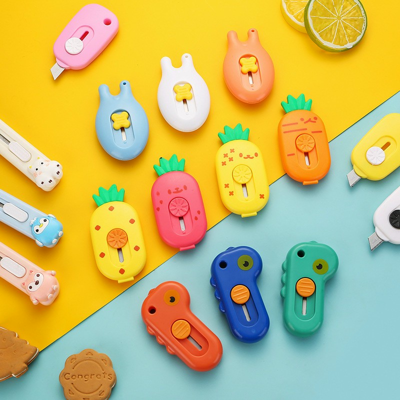 Dao rọc giấy mini khủng long, quả dứa dễ thương
