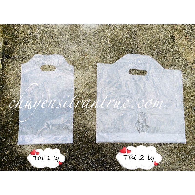Túi đựng ly trà sữa/ túi nylon trong suốt loại 1 ly / 2ly