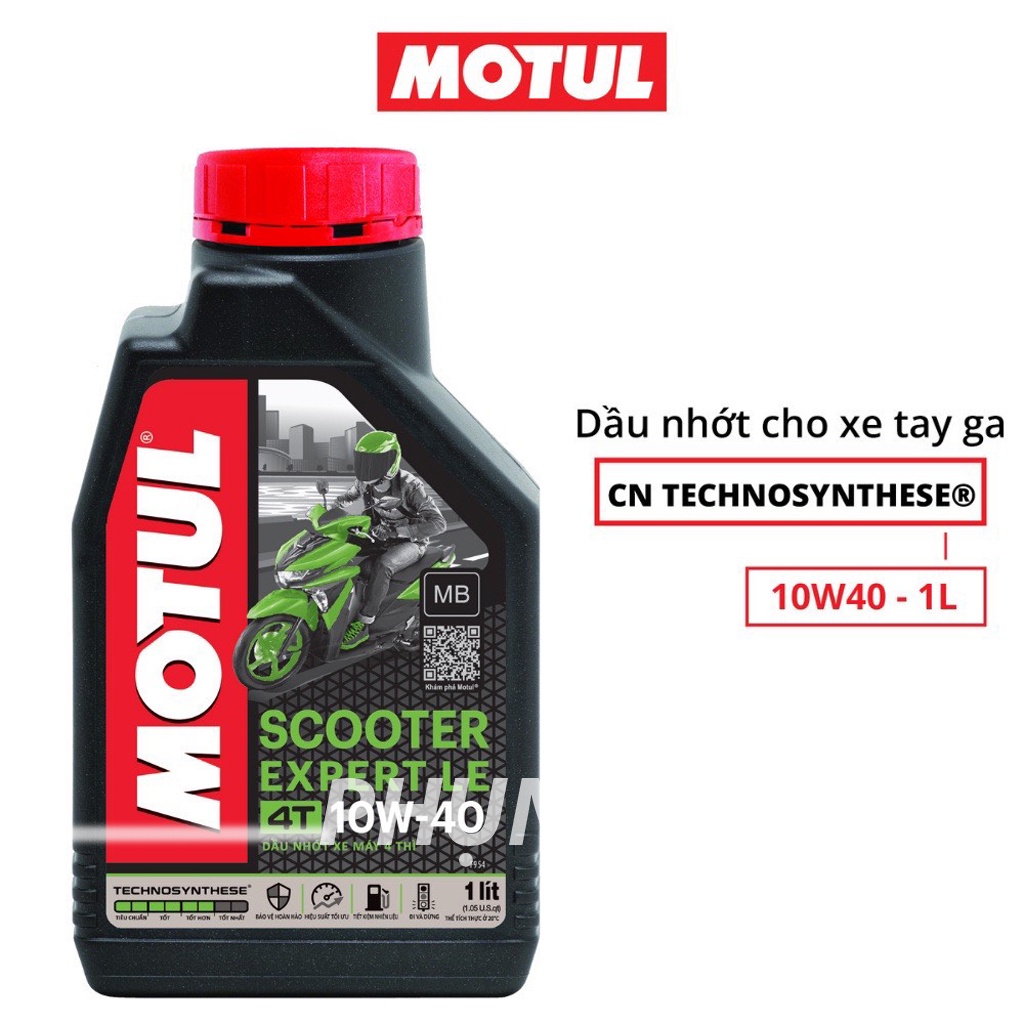 Nhớt motul scooter expert le 10w40 1l nhớt xe ga cao cấp phs