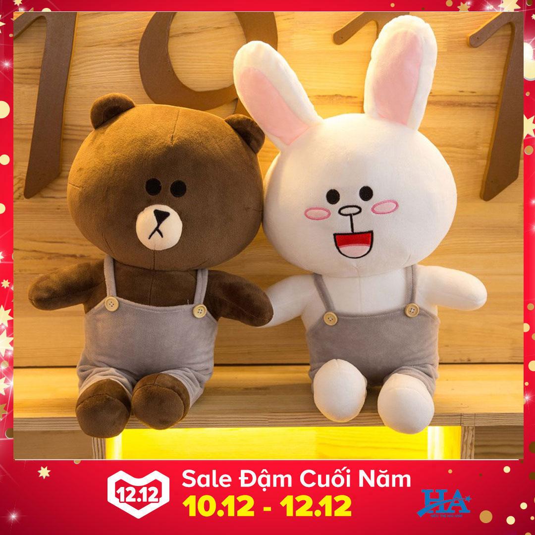 Gấu bông Brown, Gấu bông giá rẻ, thú nhồi bông hình thỏ dễ thương - MBHANG03