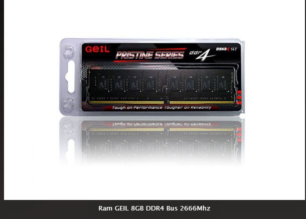 Ram 8gb bus 2666mhz pc máy tính bàn geil - hàng chính hãng