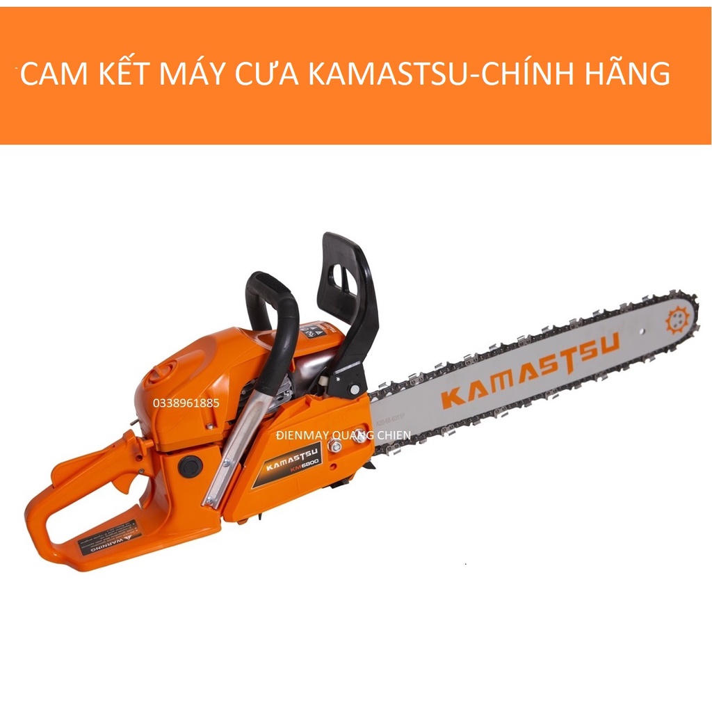 Máy cưa xích chạy xăng 2 thì | kamastsu-km 6800 |hàng chính hãng sản xuất theo công nghệ nhật bản