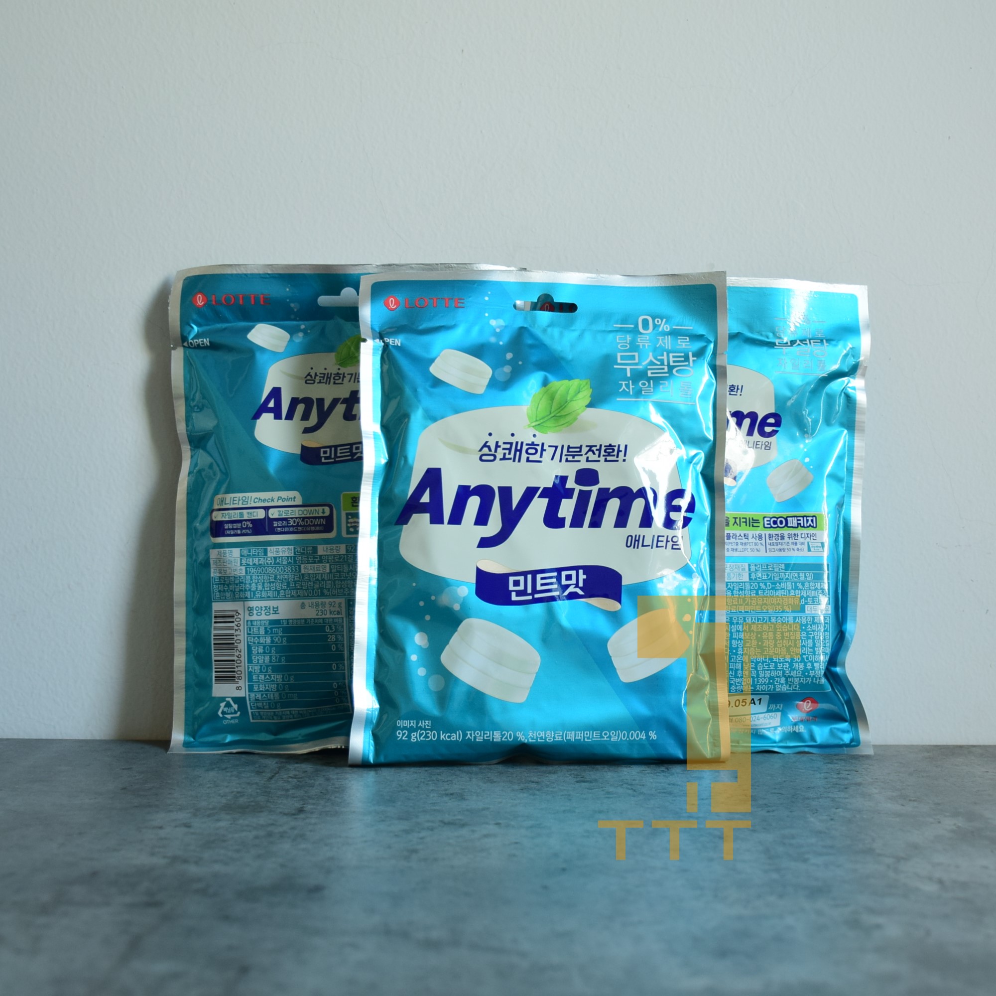 Kẹo sữa + bạc hà anytime lotte 92 g