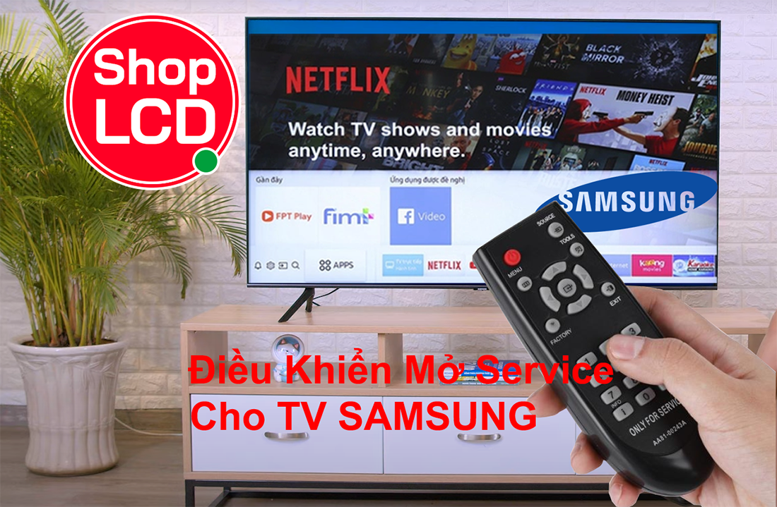 Điều khiển mở mã service samsung
