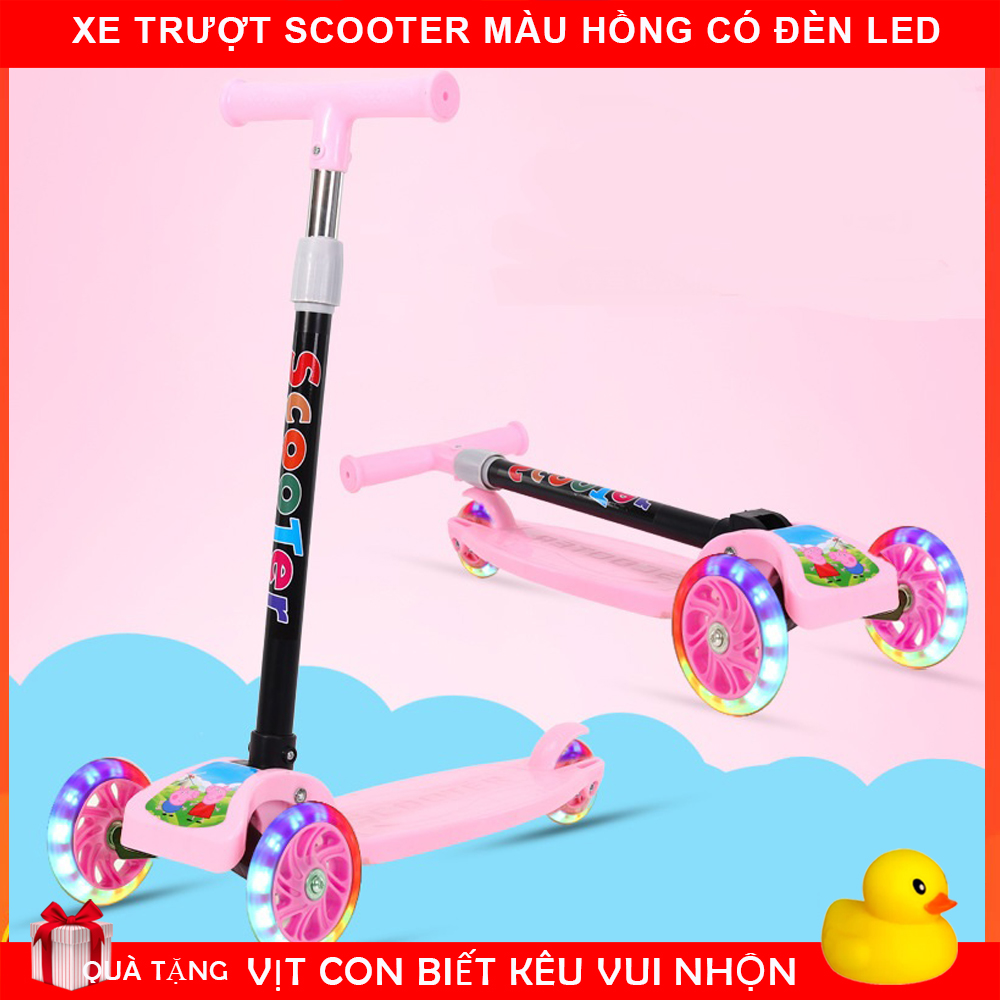 Xe Scooter Trẻ Em có đèn Led cho bé mẫu mới - Xe trượt Scooter trẻ em-Xe scooter cho bé từ 3-7 tuổi