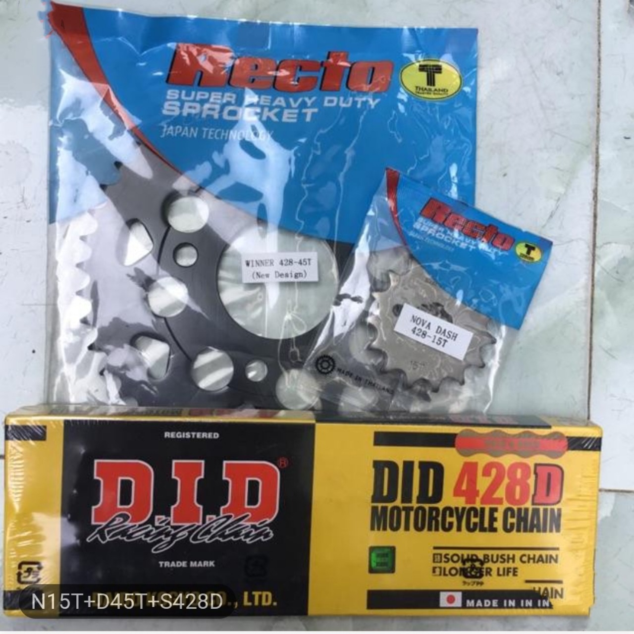 Bộ nhông sên dĩa gắn winner 1545