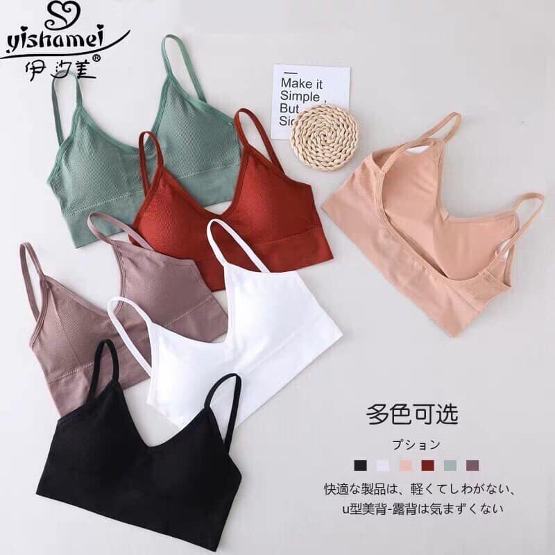 1 áo bra chữ U khoét lưng sâu, áo bra thun tăm siêu đẹp