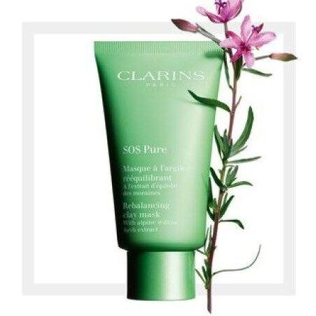 Mặt Nạ Làm Sạch Sâu, Tái Cân Bằng Da Cla.rins SOS Pure Rebalancing Clay Mask của Pháp tupe 75ml