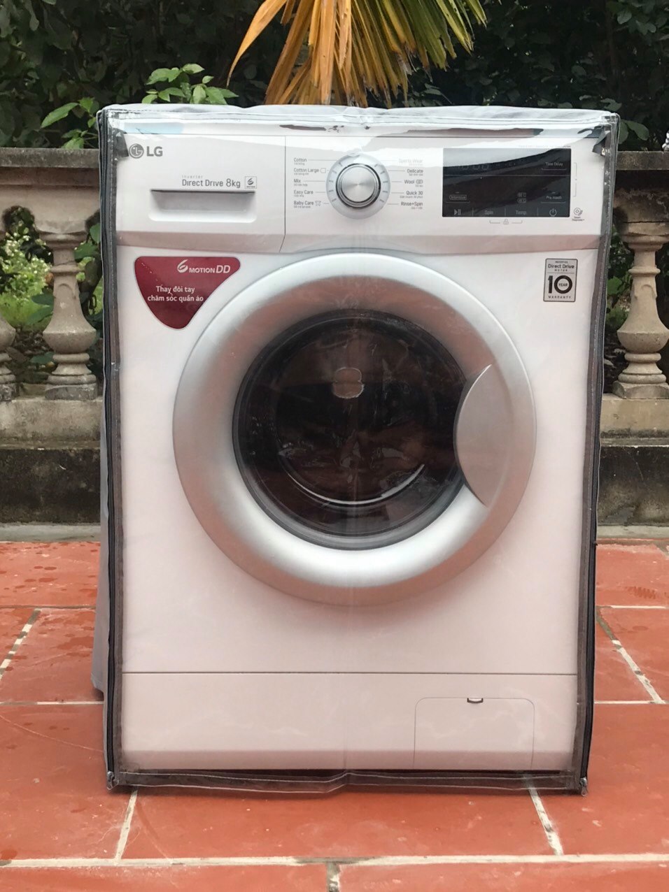 Áo Trùm, Vỏ Bọc Máy Giặt Cửa Ngang LG (Chất Liệu Da Cao Cấp Siêu Bền)