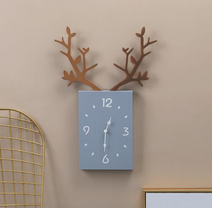 Đồng hồ Treo tường sừng hươu - 5 màu - Đồng hồ Decor DH062