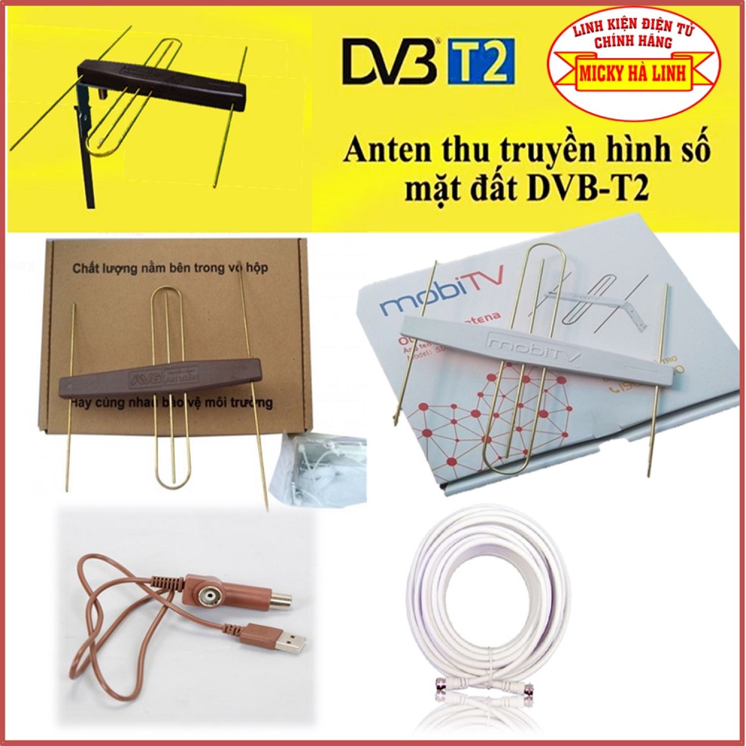 Anten kỹ thuật dvb-t2 mobitv avg ăng ten ngoài trời kèm 15m dây+cáp 5v