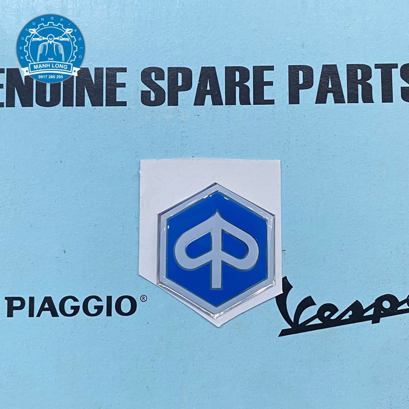 Lô gô Piaggio dán mặt trước xe Zip ( chính hãng )