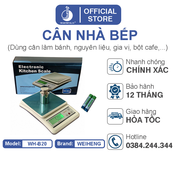 Cân điện tử nhà bếp wh-b20