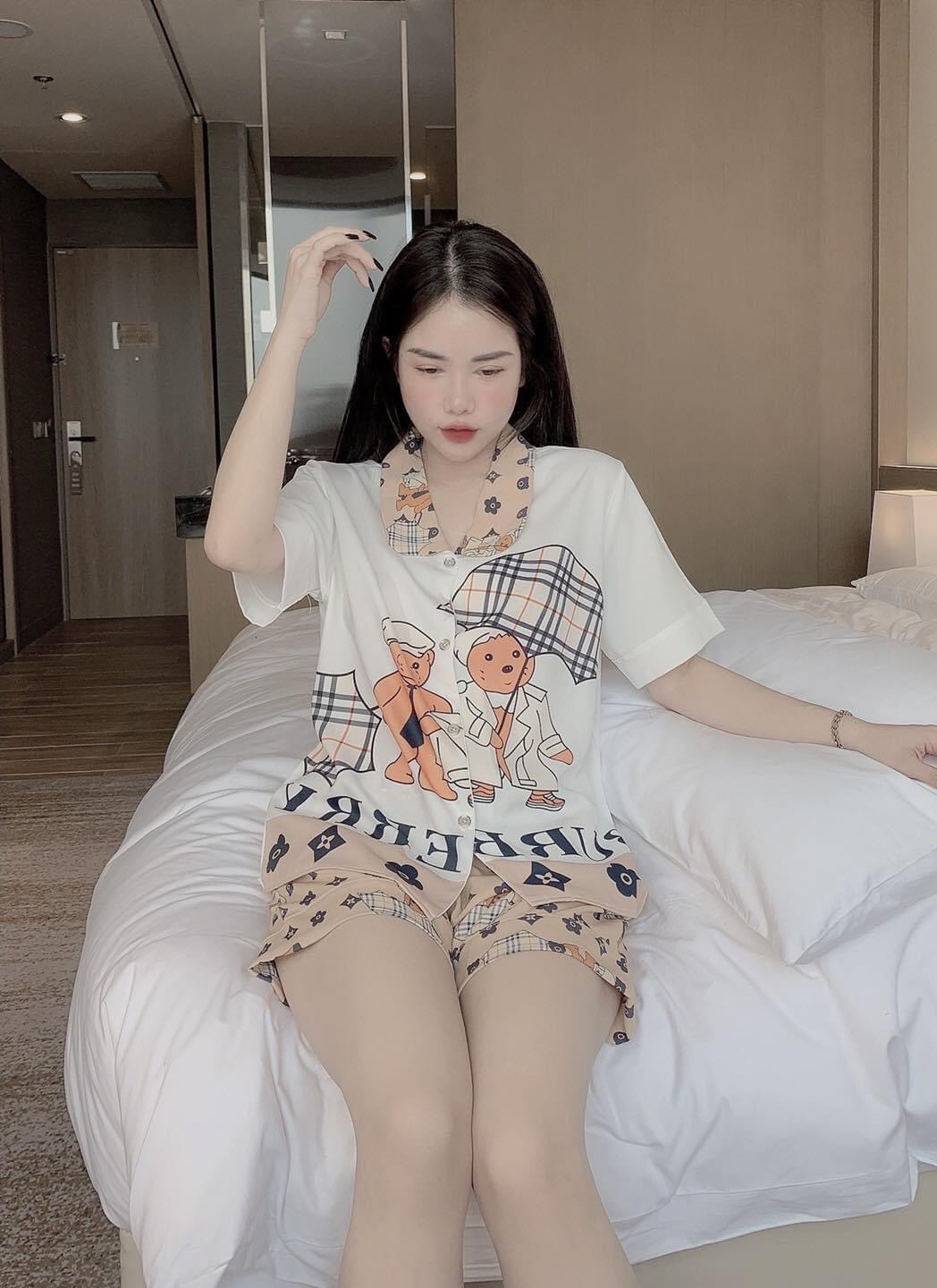 Bộ ngủ pijama tay ngắn siêu xinh - huyen_fashion99
