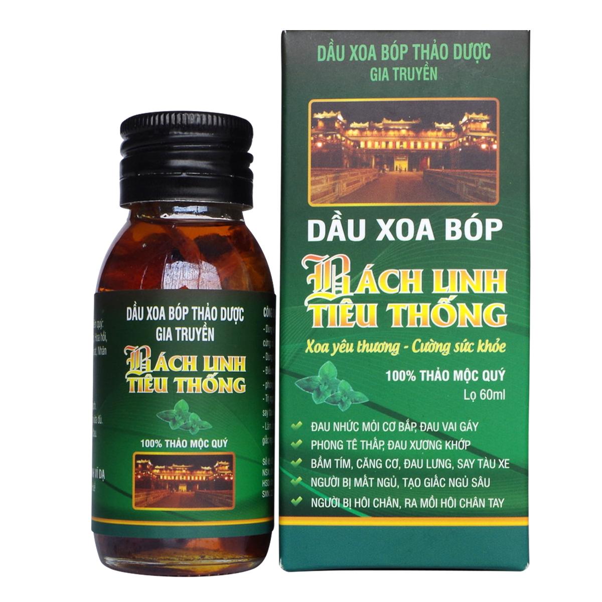 [HCM]Dầu Xoa Bóp Thảo Dược Bách Linh Tiêu Thống 60ml
