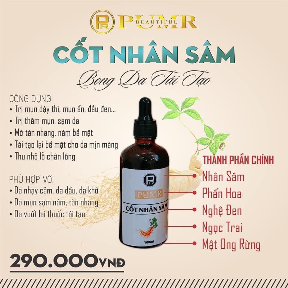 Mỹ phẩmMỤN  THÂM NÁMDƯỠNG TRẮNGBộ đôi Cốt nhân sâm và kem Face tái tạo