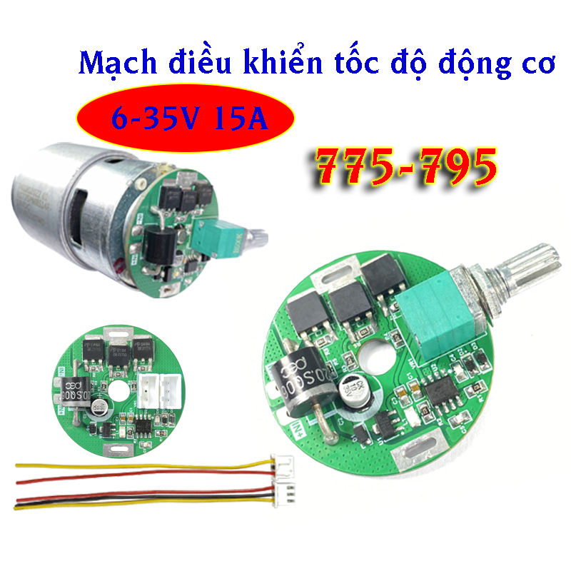 Mạch điều khiển tốc độ động cơ dc 6-35v 15a